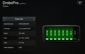 Data Robotics Drobo Pro DRPR1-A Drive Enclosure 8TB [1x 5TB, 6x 500GB] (