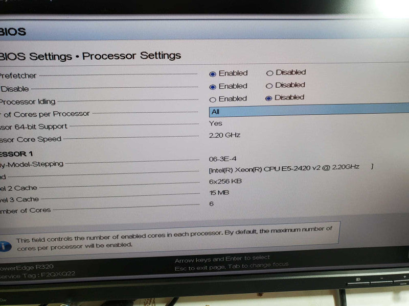 Dell Poweredge R320 Xeon E5-2420v2 2.2ghz  8gb ddr3 H310 Mini +