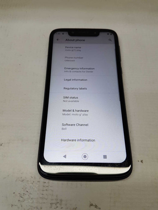 Motorolla Moto G7 Play 32GB - Carrier Unlocked - Factory Reset #