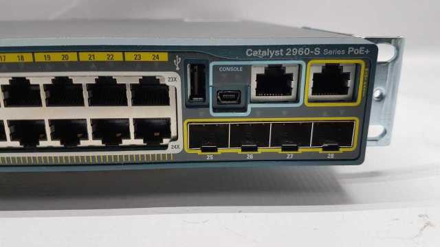 Cisco 2960-S Series PoE+ WS-C2960S-24PS-L 24x port Network Switch (