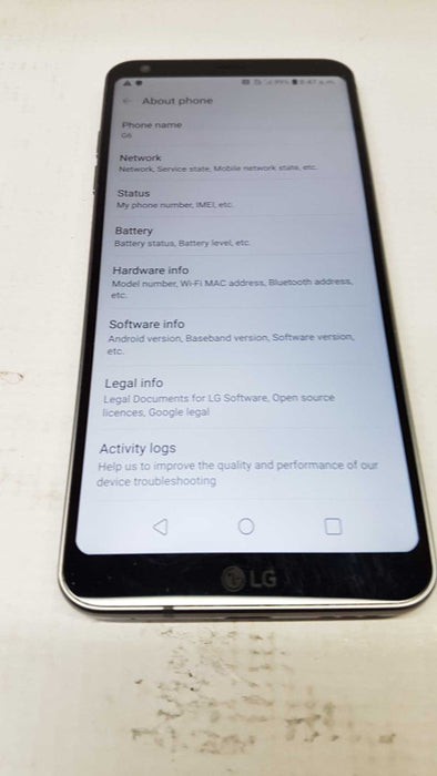 LG G6 32GB Carrier Unlocked Factory reset #