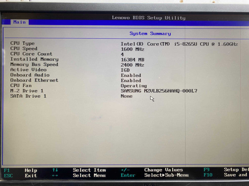 Lenovo ThinkCentre M630e with i5-8265U CPU 16GB RAM & 256GB NVME Storage  -