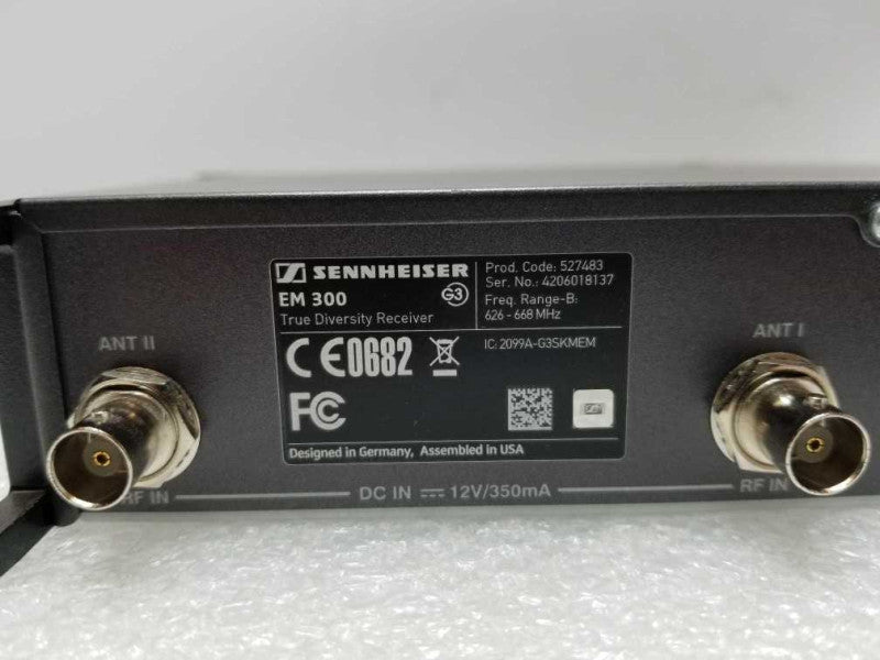 Sennheiser EW 300 G3 626-668 MHz True Diversity Receiver (