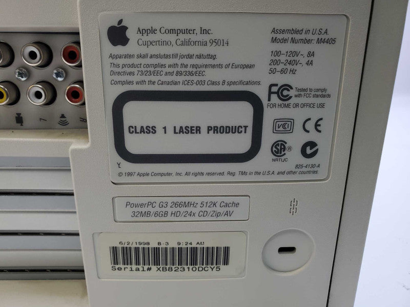 Vintage Apple Power Macintosh G3 Model M4405 (