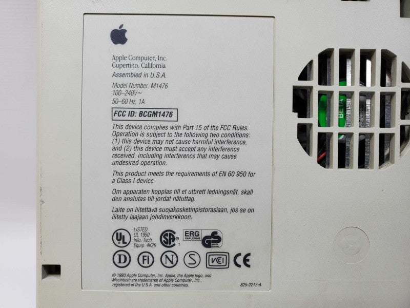 Vintage Macintosh LC475 Apple Computer [For Parts Or Repair Only] (