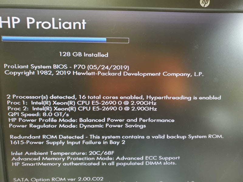 HP Proliant DL380p G8, 2x Xeon E5-2690 2.9GHz, 128GB DDR3, 2x PSU, P420i +