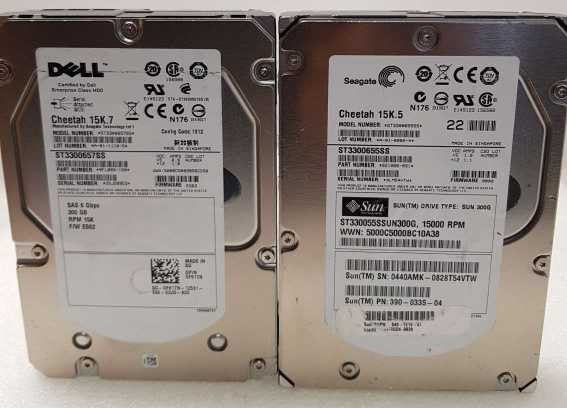 Two boxes of 300GB 3.5\\'\\' SAS HDDs mixed brands - 48 PCS