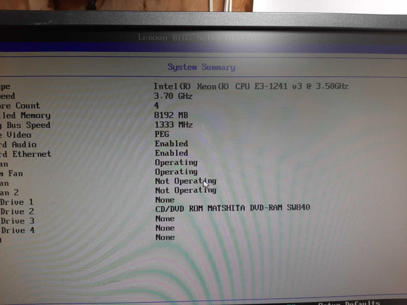 Lenovo ThinkStation P300 Xeon E3-1241 v3 3.50GHz 8GB GPU No HDDs