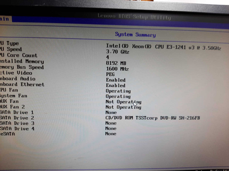 Lenovo ThinkStation P300 Xeon E3-1241 v3 3.50GHz 8GB GPU No HDDs $