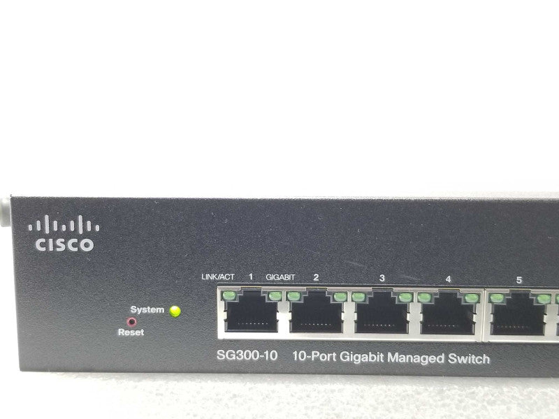 Cisco SG300-10 10-Port Gigabit Managed Switch, No Power Adapter _
