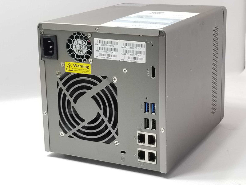 QNAP TS-453 Pro NAS 4 Bay with 3x 2TB HDDs, HDMI, Factory reset _
