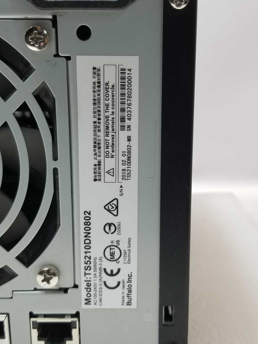 Buffalo TerraStation TS5210DN0802 2- Bay NAS, No Disk _