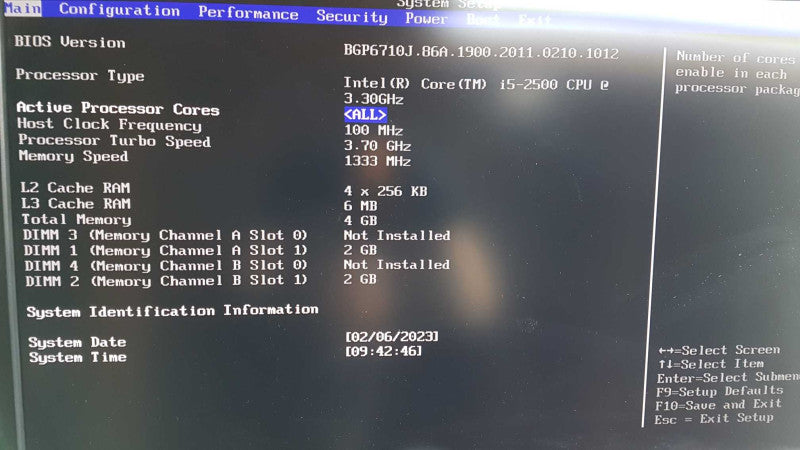 custom PC Intel desktop board i5-2500 @ 3.30ghz / 4gb ram  #