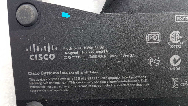 Cisco Precision HD 1080p 4x S2 TTC8-05 Camera - read #