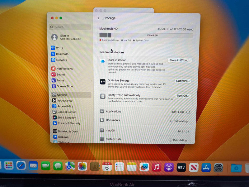 MacBook Air 13-inch 2019 with Intel i5 CPU 8GB RAM & 120GB Storage  -