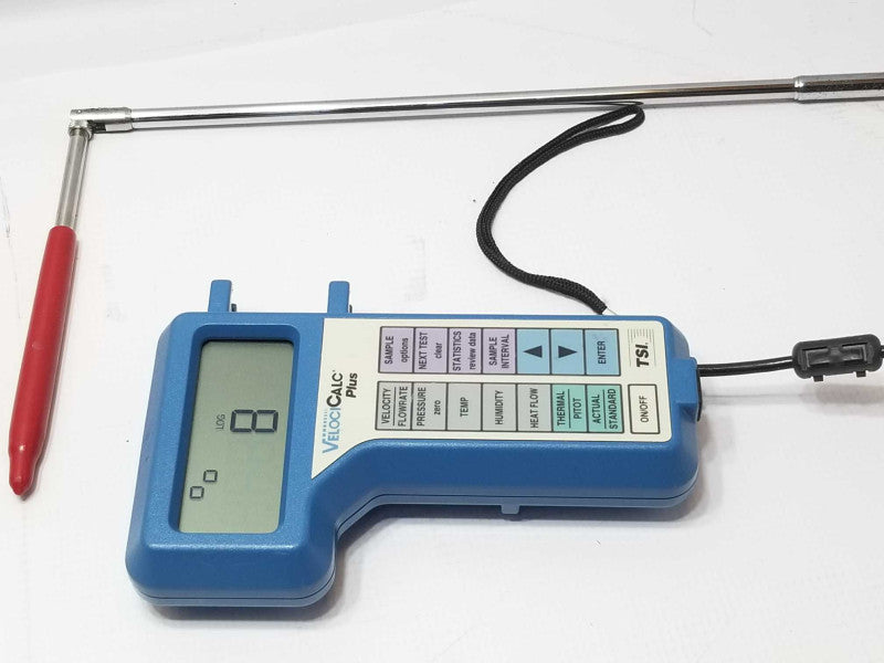 TSI Model 8386A VelociCalc Plus Air Velocity Meter Kit, Powers on, AS-IS _