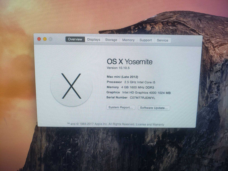 Mac Mini Late 2012 i5 2.5GHz 4GB 500 GB HDD - Good Condition )