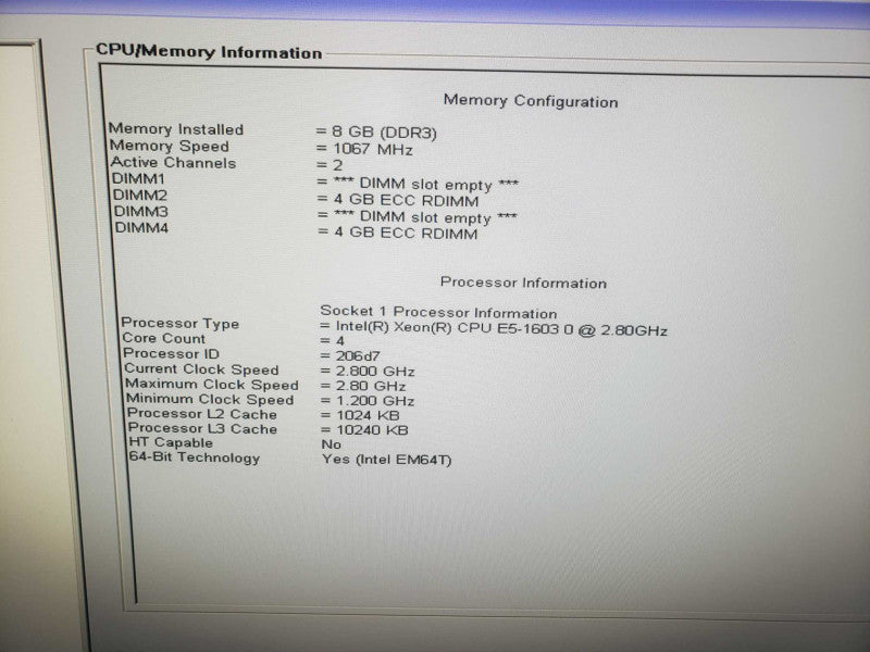 Dell Precision T3600 Workstation Xeon E5-1603 @ 2.80 GHz 8GB RAM FirePro GPU )