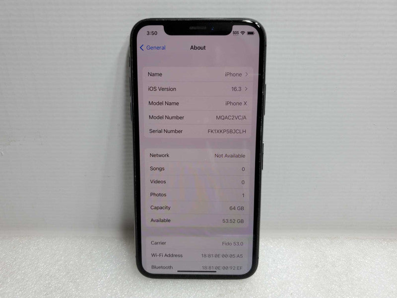 Apple iPhone X - 64 GB - Black [Unlocked] (