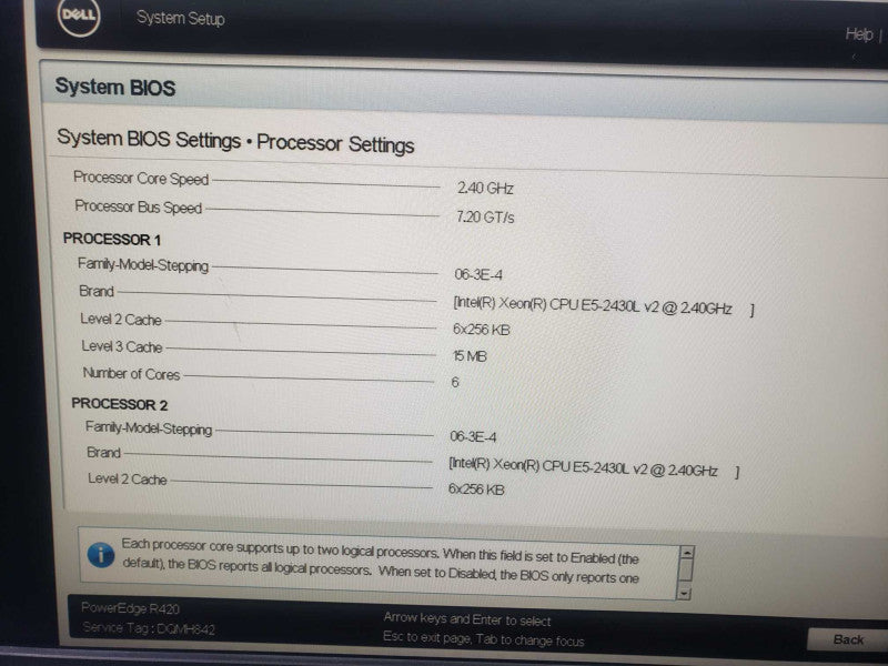 DELL POWEREDGE SERVER R420 2x Xeon E5-2430L V2 @ 2.40 GHz 64 GB RAM )
