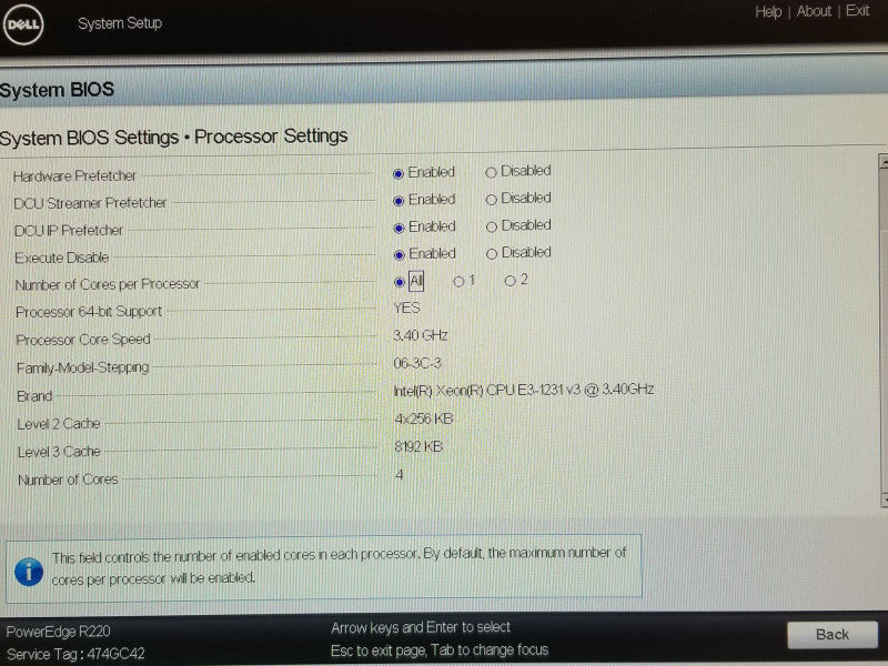 Dell PE R220, Xeon E3-1231v3 3.4GHz, 16GB DDR3, PERC H310, 1x 3.5\\" Trays _