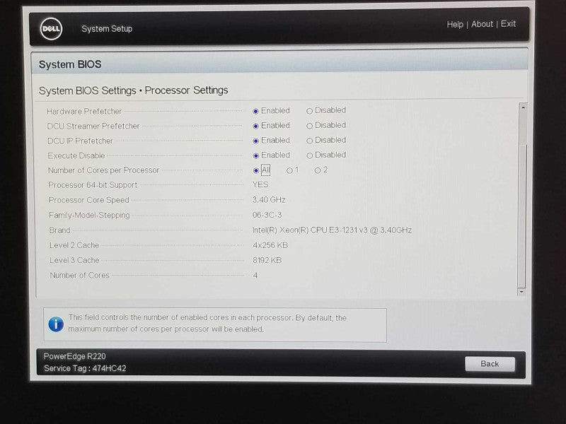 Dell PE R220, Xeon E3-1231v3 3.4GHz, 16GB DDR3, PERC H310, 1x 3.5\\" Trays SEE _