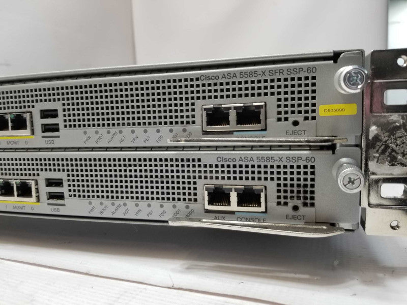 Cisco ASA 5585 Security 2-Slot Chassis w/ 2xASA 5585-X SFR SSP-60 2x PSU Read _