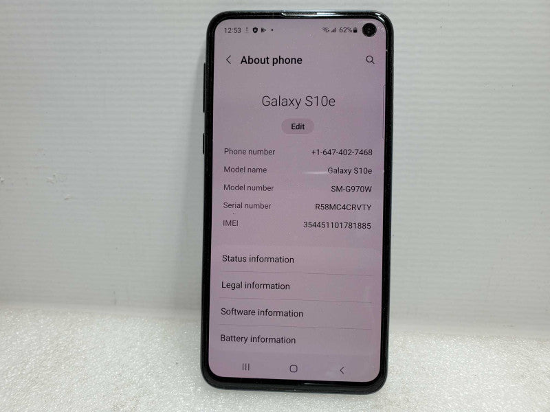Samsung Galaxy S10e - 128 GB - Black [Unlocked] (