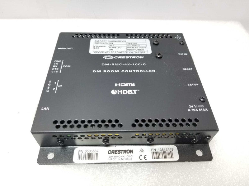 Crestron DM-RMC-4K-100-C DM ROOM Controller, No AC Adapter _