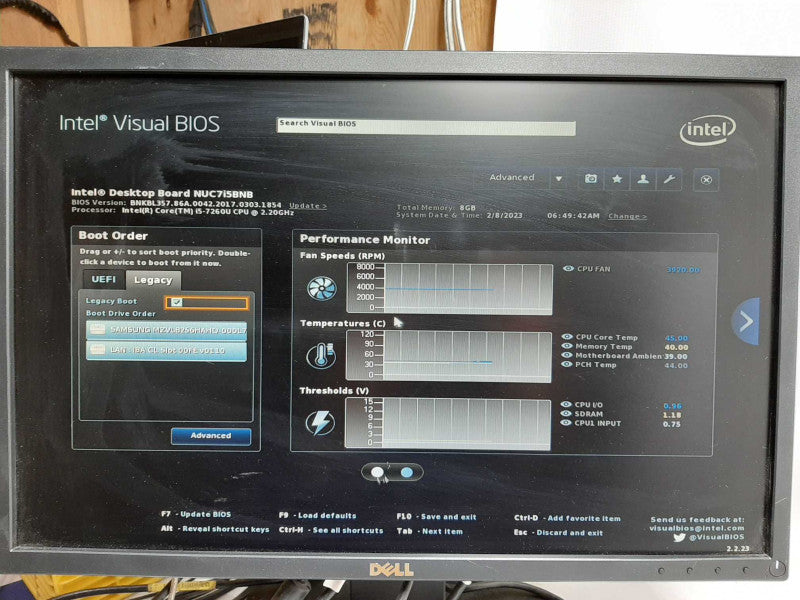 Intel NUC NUC7i5BNK i5-7260U 8GB DDR4 256GB NVme $
