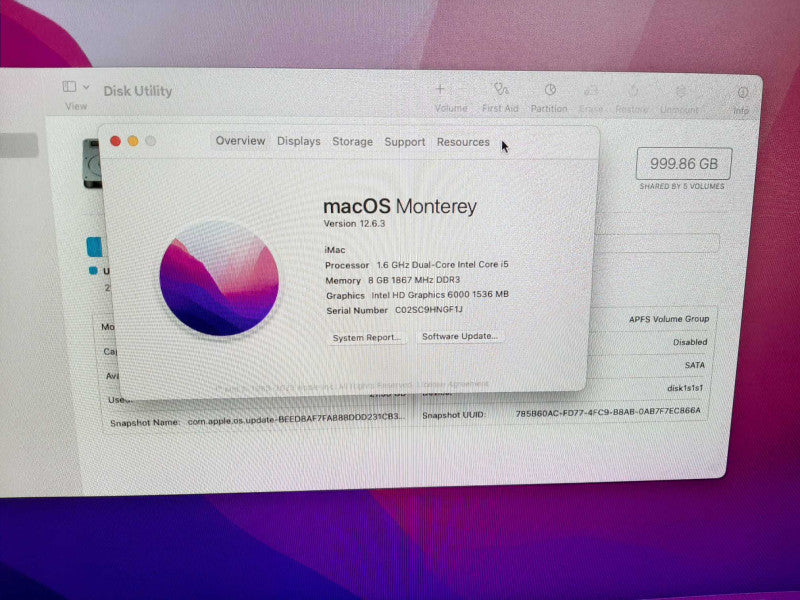 iMac 21.5\\" - Late 2015 A1418 i5-5250U 8GB Intel Graphics 6K 1.5GB GPU 1TB HDD $