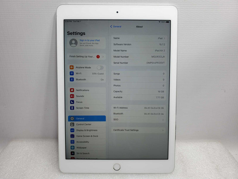 Apple iPad Air 2 - 16GB - White (