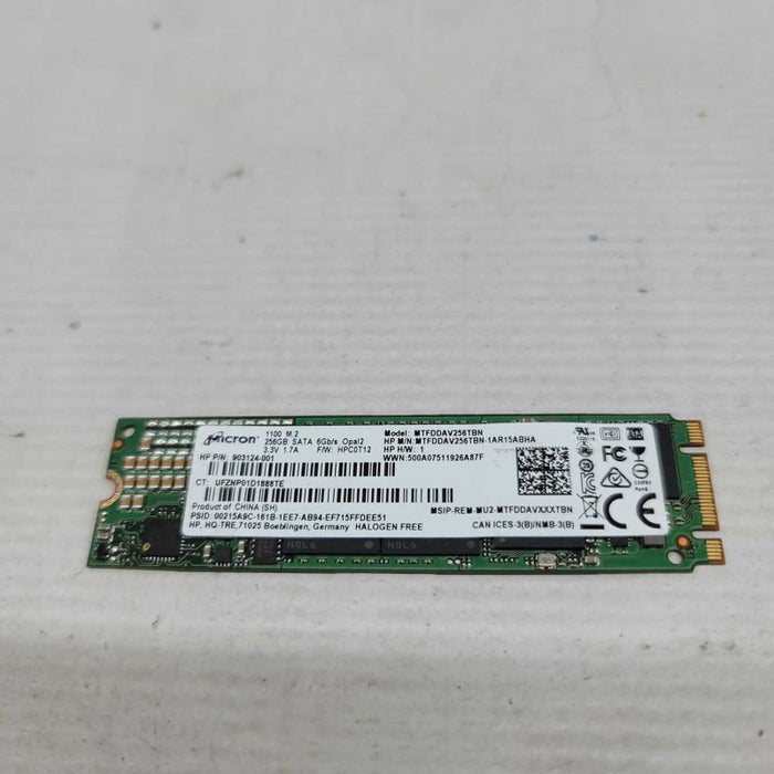 Assorted brands, models M.2 256GB SATA SSDs, READ =
