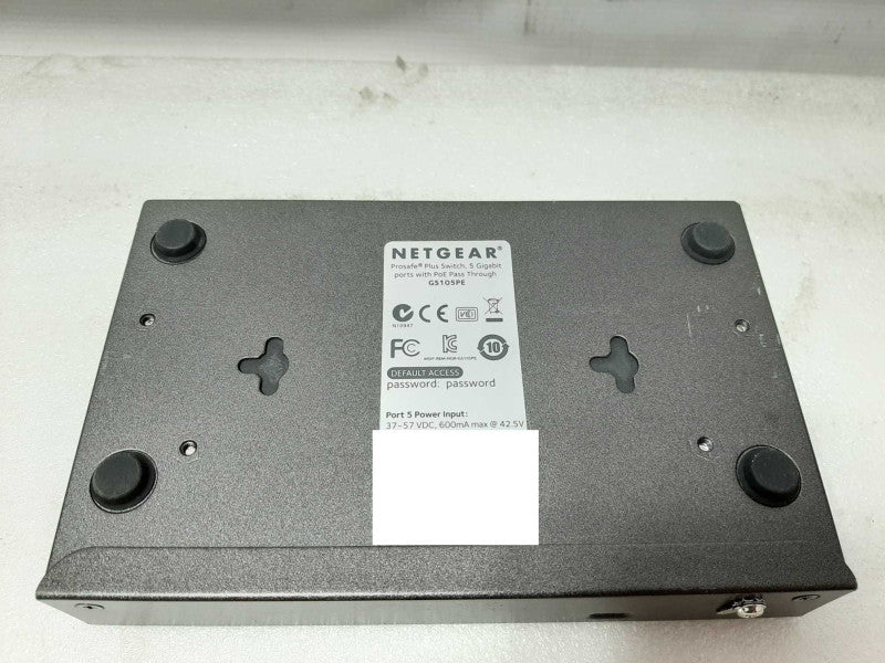 NetGear GS105PE Prosafe Plus 5-Port PoE Ethernet Switch $