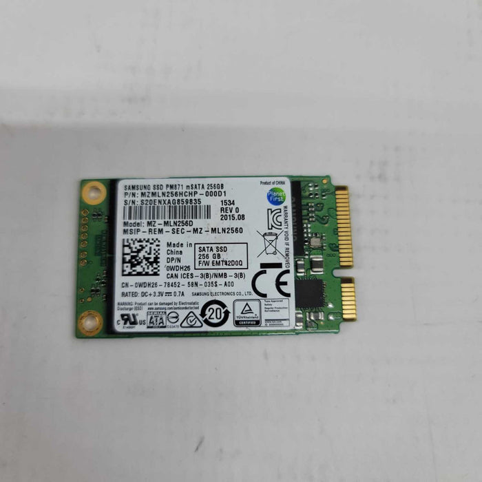 Assorted brands, models MSATA SSDs 256GB , READ =