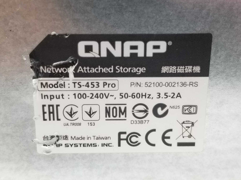 QNAP TS-453 Pro NAS 4 Bay with 2x 500GB HDDs, HDMI, AS-IS Read _