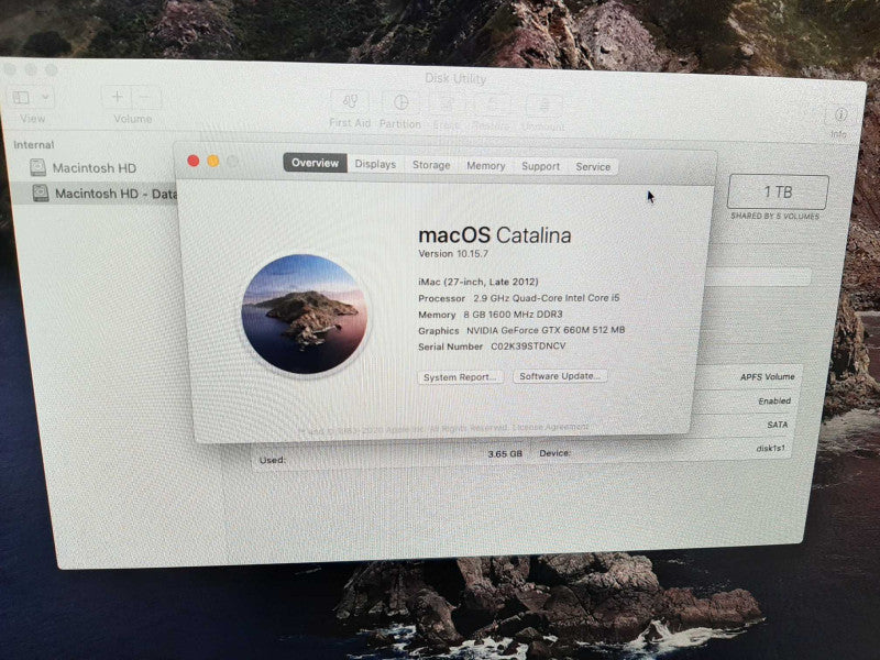 iMac 27\\" - L.2012 A1419 i5-3470S @ 2.9GHz 8GB DDR3 GTX 660M 1TB HDD $ $