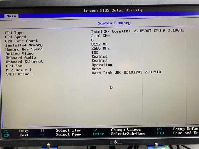 Lenovo ThinkCentre M920q with i5-8500T CPU 8GB RAM & 1TB Hard Drive  -
