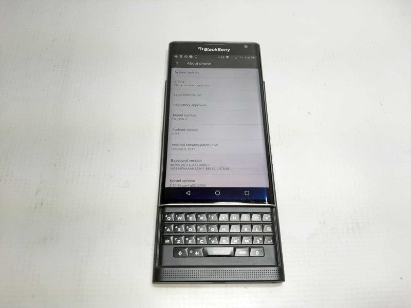 Blackberry PRIV (STV100-3) Black 32GB Locked to Rogers $