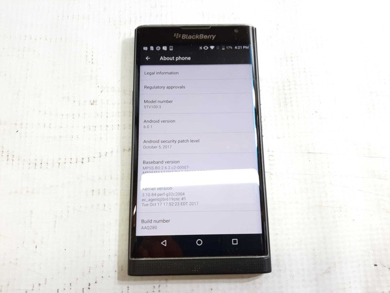 Blackberry PRIV (STV100-3) Black 32GB Locked to Rogers $
