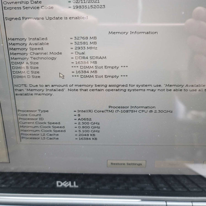 Dell Precision 7550 15.6\\" Laptop i7-10850H 32GB RAM 512GB SSD FHD Touch =