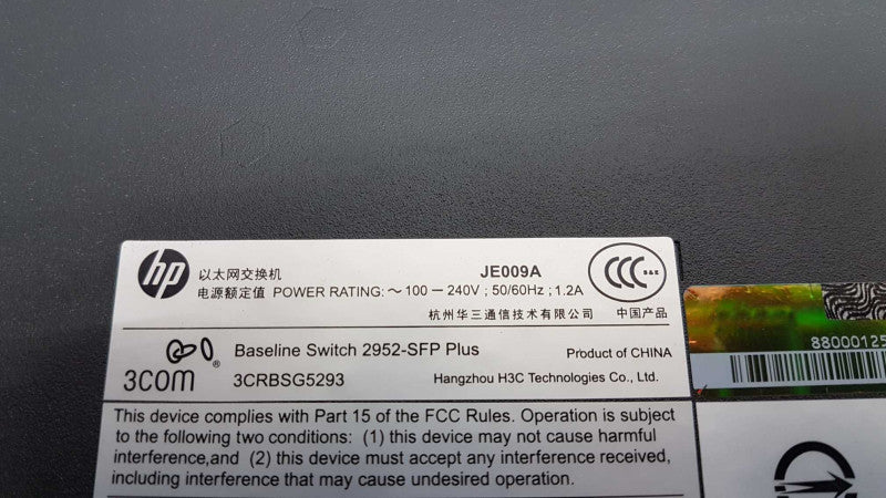 HP V1910-48G gigabit switch JE009A - factory reset #
