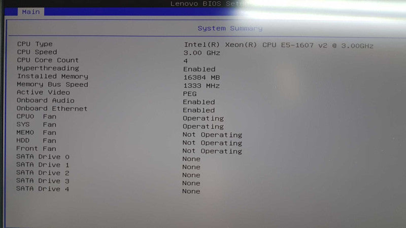 lenovo thinkserver S30 Xeon E5-1607 V2 @ 3.00ghz / 16gb ram / quadro K600 #