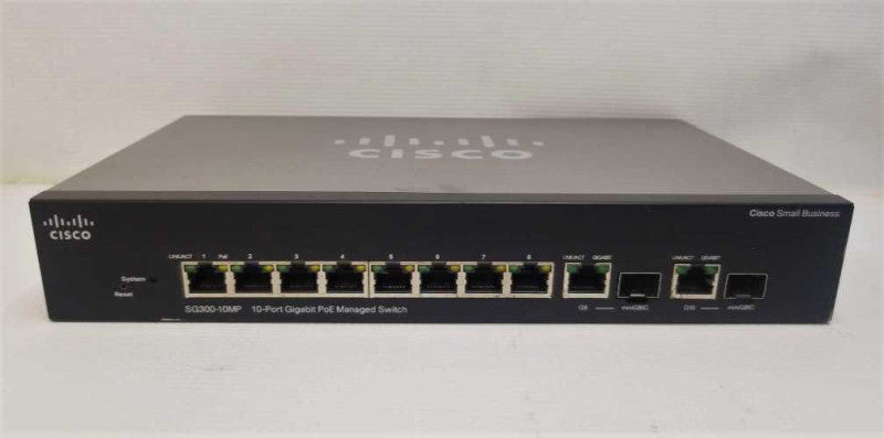 Cisco SG300-10P 10 Port Gigabyte POE Managed Switch, ~