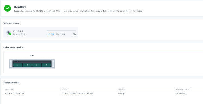 Synology Rackstation RS814 - 4TB (4x 1TB HDD) - DHCP Configured (