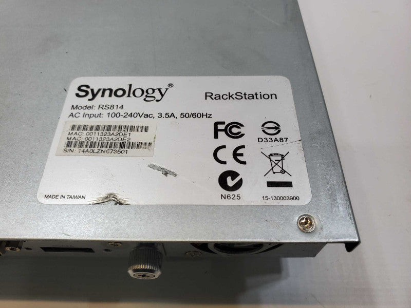 Synology Rackstation RS814 - 4TB (4x 1TB HDD) - DHCP Configured (