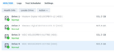 Synology Rackstation RS814 - 4TB (4x 1TB HDD) - DHCP Configured (