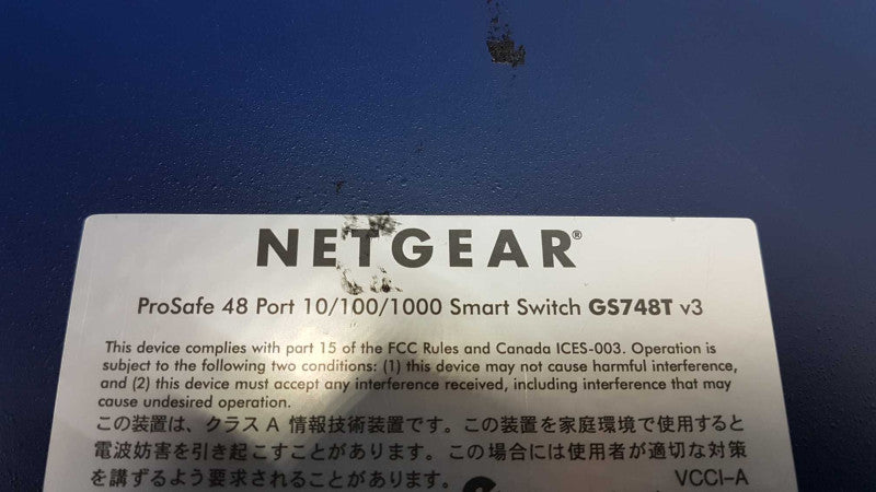 Netgear Gigabit smart switch GS748T V3 - factory reset #