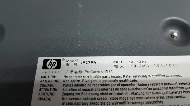 HP Procurve switch 2510G-24 J9279A 24x port gigabit switch - fact reset #