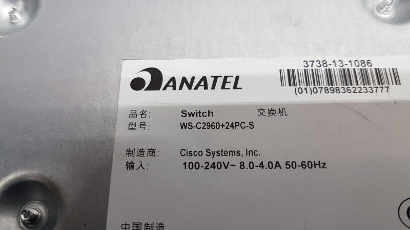 Cisco Catalyst 2960+ Series SI PoE WS-C2960+24PC-S - READ - Fact reset #
